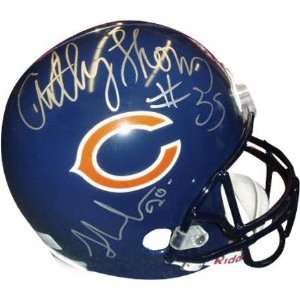 Thomas Jones and Anthony Thomas Chicago Bears Dual Autographed Riddell 
