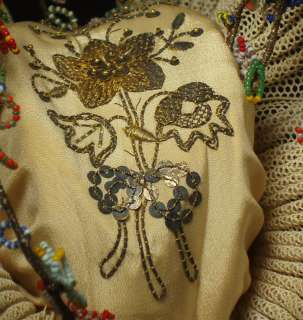 SWISS Folk Costume Schwyz ethnic clothing silk embroidered headdress 