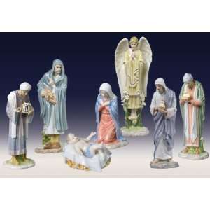  Nativity Group Porcelain Religious Sculpture, Set of 7 