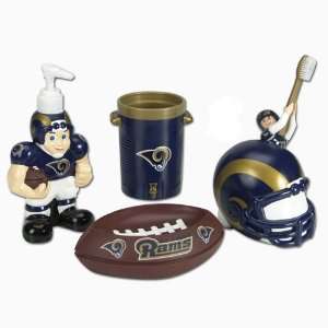  NFL St. Louis Rams Football 5 Piece Bathroom Set: Home 