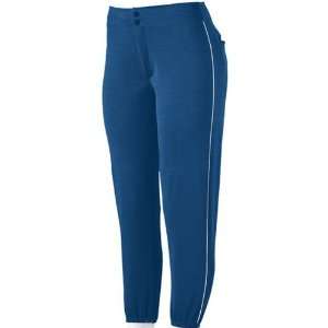  Augusta Womens Low Rise Softball Pant With Piping NAVY 