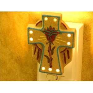   American Indian Sand Painting Night Light  Cross (2)