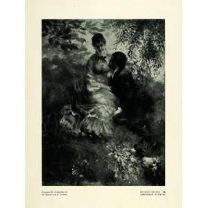  1914 Print Couple Love Woods Liebespaar Walde Flowers 