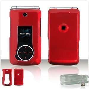  FOR LG LX570 MUZIQ SNAP ON FACEPLATE COVER CASE   Red 