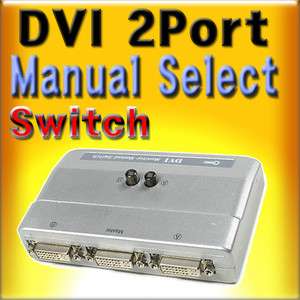 DVI 2 Port 21 Manual Switcher Selector Switch Box ★★★★★ TV 