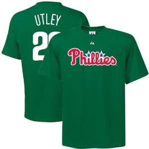 Philadelphia Phillies Kelly Green Chase Utley Player Name And Number T 