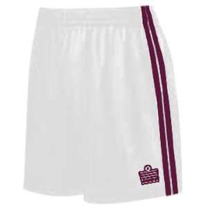 Admiral Lazio Soccer Shorts WHITE/MAROON AS:  Sports 