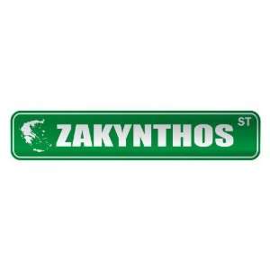   ZAKYNTHOS ST  STREET SIGN CITY GREECE