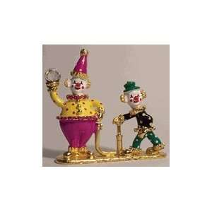  Pewter Painted Tire Pump Clowns 