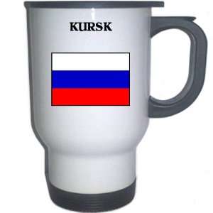  Russia   KURSK White Stainless Steel Mug Everything 