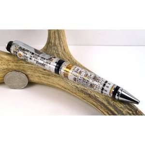  White Circuit Board Cigar Pen With a Chrome Finish Office 