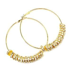 Basketball Wives POParazzi Inspired Hoop Ring Earrings   Medium Gold 2 