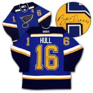   BRETT HULL St. Louis Blues SIGNED Hockey Jersey: Sports Collectibles