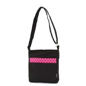   Crossbody Handbag with a Pink Polka Dot Ribbon Accent: Everything Else