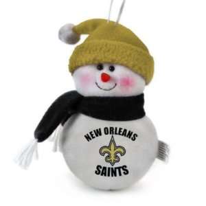  NEW ORLEANS SAINTS SNOWMAN CHRISTMAS ORNAMENTS (4) Sports 