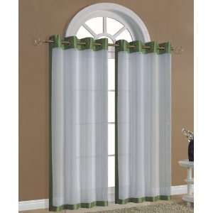   55x84 RoundAbout Green/ Natural Grommet Panel/Curtain: Home & Kitchen