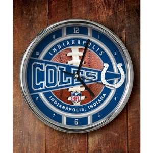  Indianapolis Colts Chrome Clock