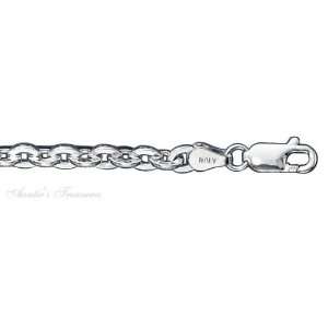   Inch Sterling Silver Cable Chain Link Necklace 100 18.7 grams: Jewelry