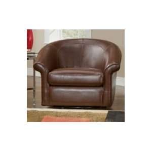 Soflex Leather Accent Chair Brown Swivel Chair   27070 PX0004:  
