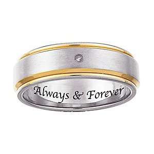 Always & Forever Titanium Diamond Ring Size 9