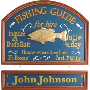  Custom Fishing Guide Sign