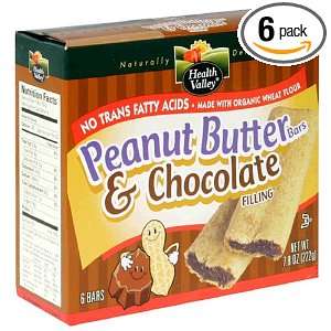 Health Valley Peanut Butter Bars, Chocolate, 7.8 Ounce Boxes (Pack of 
