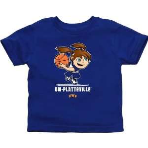  Infant Girls Basketball T Shirt   Royal Blue