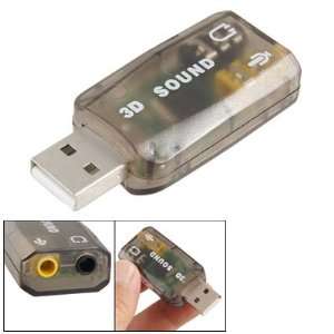   Gino Gray USB Sound Card Microphone Speaker Audio Adapter: Electronics