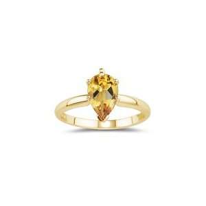  1.00 Cts Citrine Solitaire Ring in 14K Yellow Gold 9.5 