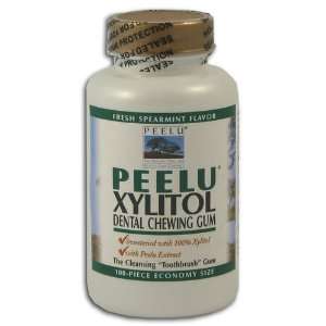 Peelu Xylitol Chewing Gum, Spearmint  Grocery & Gourmet 