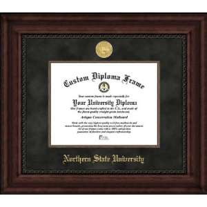  Northern State University Wolves   Gold Medallion   Suede 