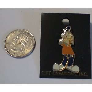    Vintage Enamel Keychain  Looney Tunes Bugs Bunny 