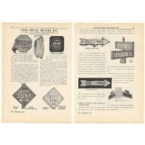   Signal Devices Traffic Signs 2 Page Print Ad (41717): Home & Kitchen