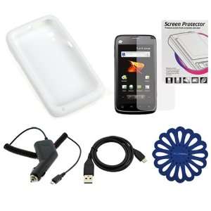   Charger + Home Charger + Blue Cup Pad for Boost Mobile ZTE Warp N860
