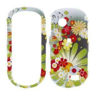 Premium   Samsung A697/ Sunburst  Colorful Flowers Rubberized Design 