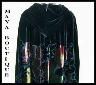 Cloak Burnout Velvet Opera Cape Coat Art Nouveau Design  