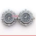 5x Beading Quartz Watch Faces With Dents 31x31mm 151040