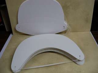 CRAFTS PLAIN WHITE PAPER HAT BRIMS  TO DECORATE PROJECT FOR KIDS 