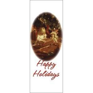 30 x 60 in. Holiday Banner Happy Holidays Christmas Morning:  