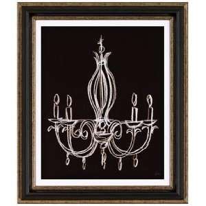  Hand Sketched Chandelier IV 26 High Wall Art