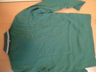 THOM BROWNE Long Sleeve Polo Shirt Green New Rare sz 0  
