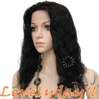 Curly #1b Indian Remy Full Lace Wigs Human Hair & Lace Front Wigs Free 