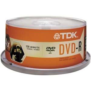  TDK DVD R 4.7GB Spindle 25 PK Electronics