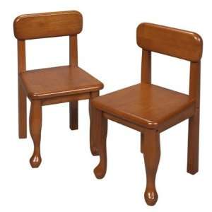  Gift Mark Queen Anne Chairs Set of Two in Honey: Furniture 