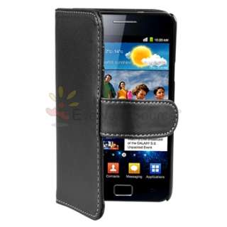 Black Car+Home Charger+Pouch Case+Privacy Film For Samsung Galaxy S II 