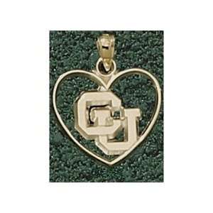  Anderson Jewelry Colorado Buffaloes Heart Gold Charm 