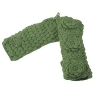 Nirvanna Designs MT52 Crochet Flower Handwarmers with Fleece Lining 