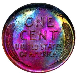 1955 d NGC MS65*RB Star Wild Gem Rainbow Toned Lincoln Cent Plus 37 