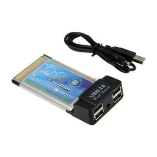 New 4 Port USB 2.0 Hub to CardBus PCMCIA PC Card Adapter USA  