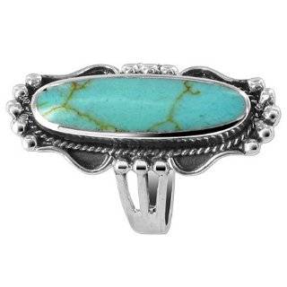    Sterling Silver Turquoise Multi Stone Ring, Size 7 Jewelry